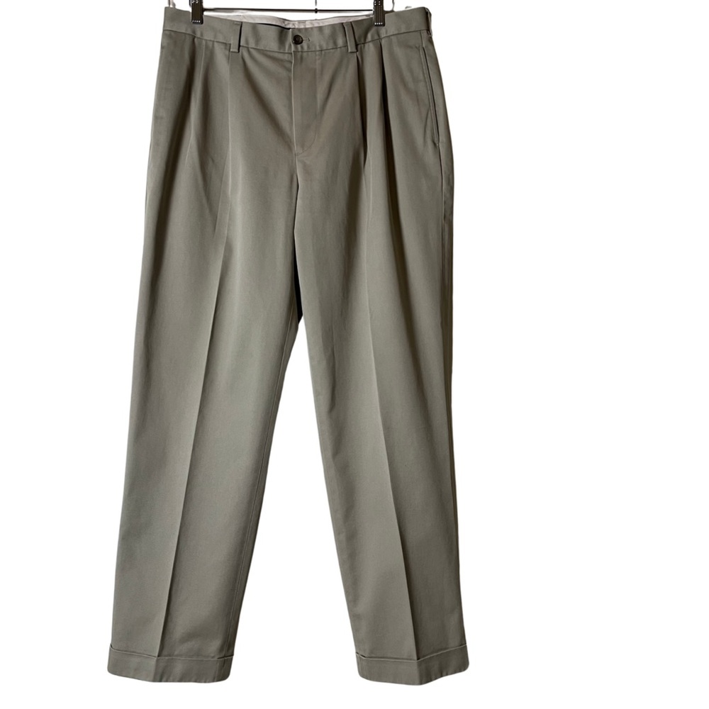 Brooks Brothers Men's Khaki Pants 100% Cotton Elliot Advantage Chinos Size 36x32